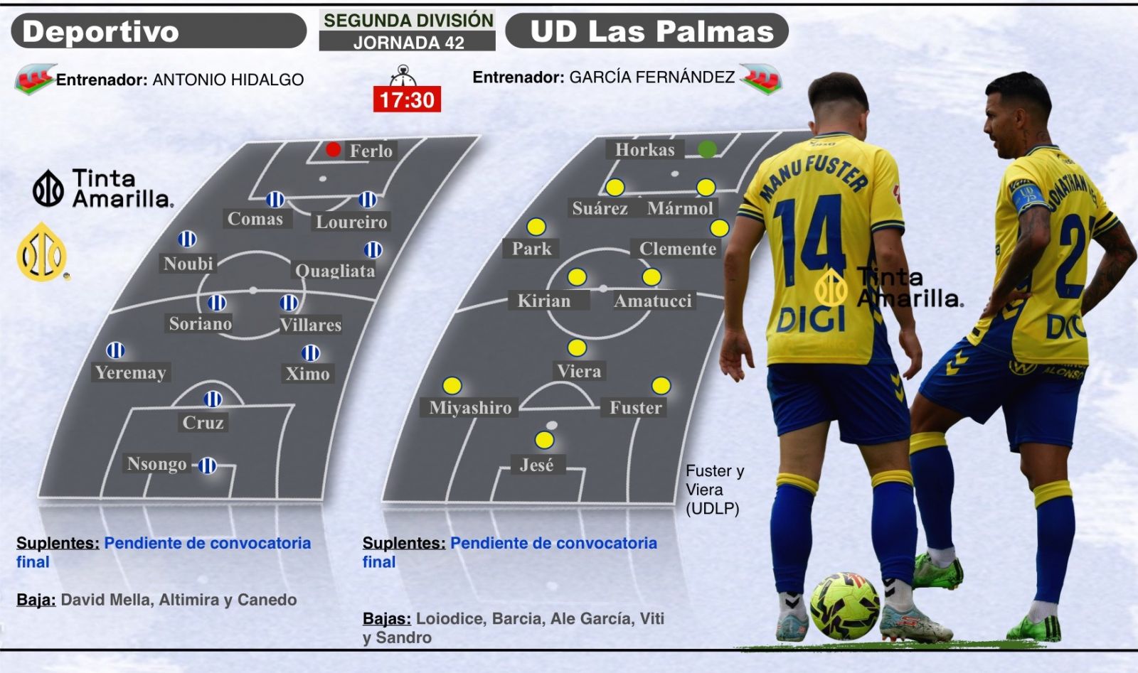 Previa del Deportivo - Las Palmas (TINTA AMARILLA)