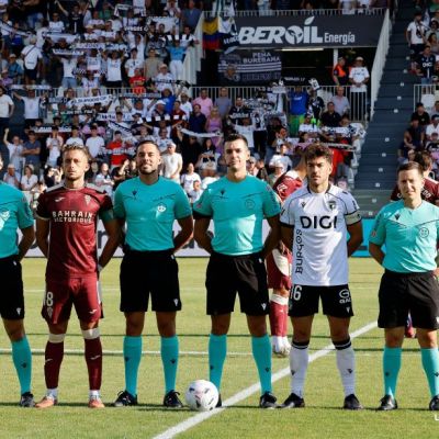 Daniel Miranda, en el Burgos - Córdoba (LALIGA).