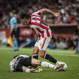 Álex Corredera, durante el Sporting - Burgos (LALIGA).