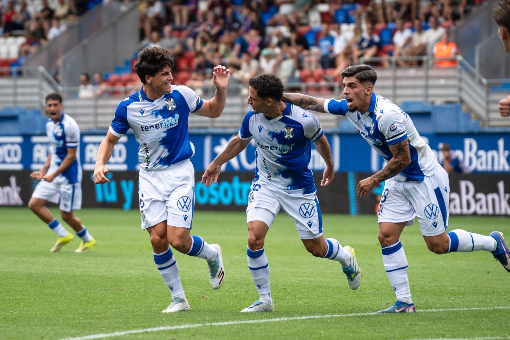 Jesús Álvarez, tras marcar en Éibar (CD TENERIFE).