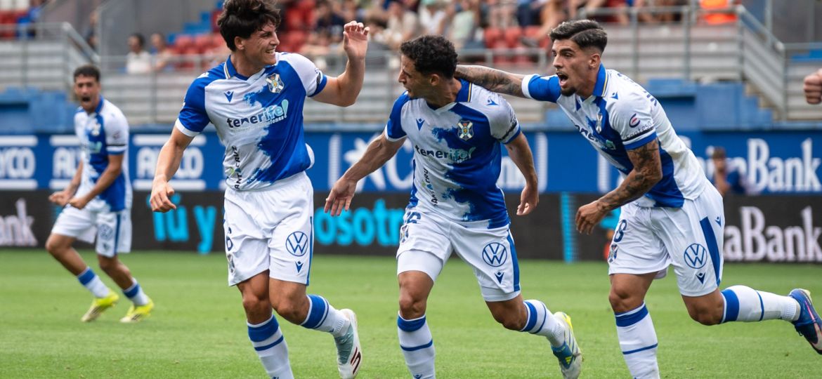 Jesús Álvarez, tras marcar en Éibar (CD TENERIFE).