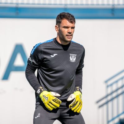 Juan Soriano en un entrenamiento con los pepineros (@CDLeganes)