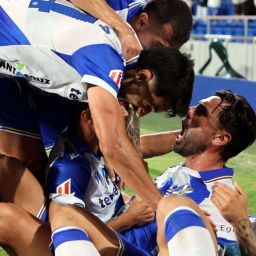 Los jugadores del Tenerife celebran el gol de Gallego (LALIGA).