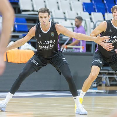 Un entrenamiento de La Laguna Tenerife (CB CANARIAS)