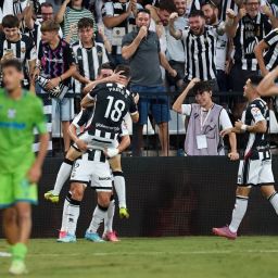 Celebración de uno de los goles del Castellón al Tenerife (LA LIGA)