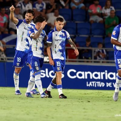 Celebración del gol de Gallego (LALIGA).