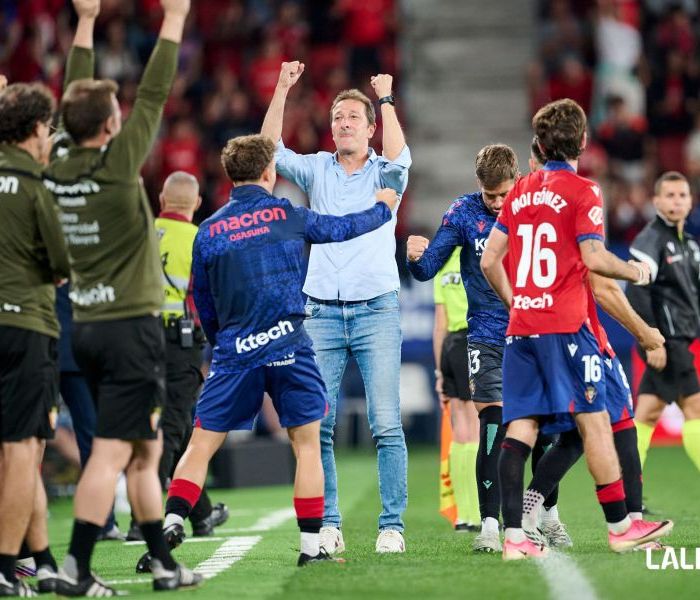Ramis celebra el triunfo ante el Getafe (LALIGA).