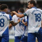 Celebración del gol 1-0 del CD Tenerife (La Liga)