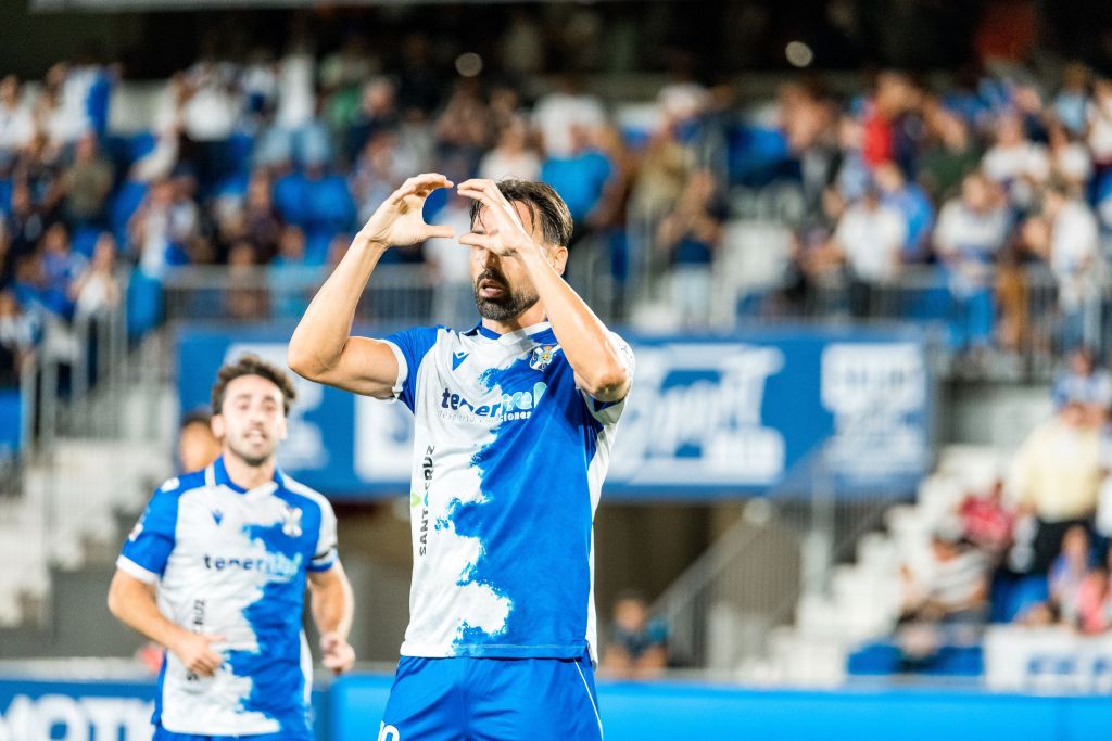 Gallego celebra su gol al Girona (CD TENERIFE).