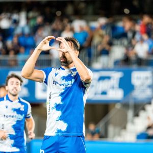 Gallego celebra su gol al Girona (CD TENERIFE).