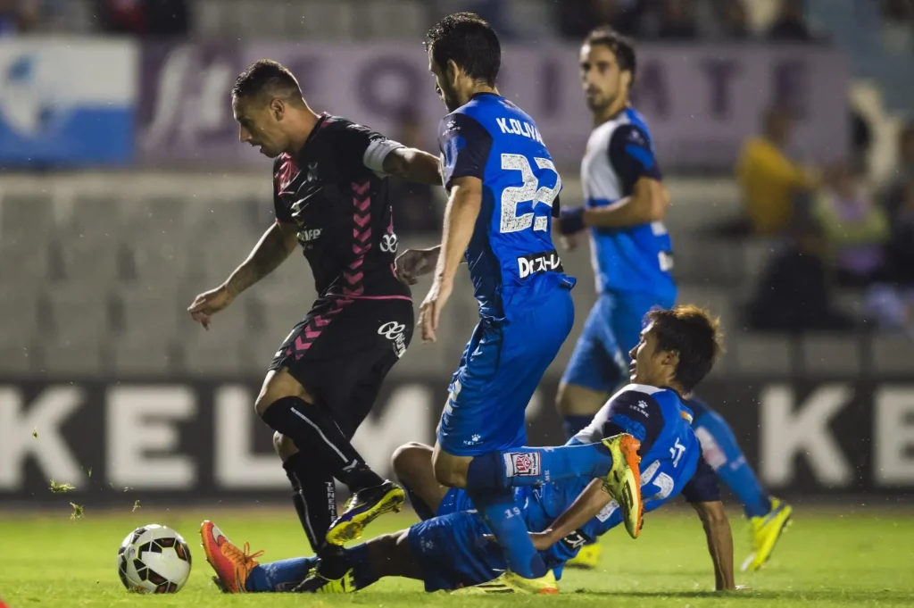 Imagen de una visita del Tenerife al Sabadell (CD TENERIFE)